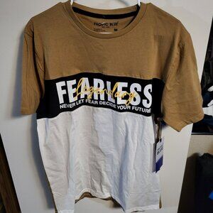 NWT Y2K MENS PACIFIC BLUE FEARLESS T SHIRT SZ M